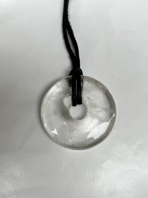 Colgante donut cuarzo cristal