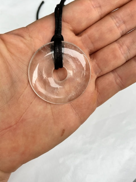 Colgante donut cuarzo cristal