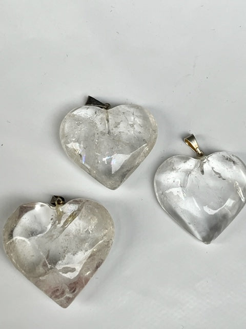 Colgante corazón cuarzo cristal