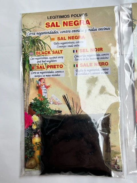 SAL NEGRA-Black Salt-14g (3/8Oz) Para Retirar malos Vecinos-For Bad  Neighbors