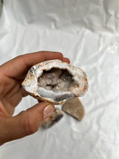 Geoda de Calcedonia (una mitad)