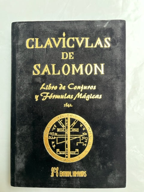 Libro "Clavículas de Salomón" tapa dura terciopelo Latín-castellano Vega Luna Dream Vega Luna Dream Libros