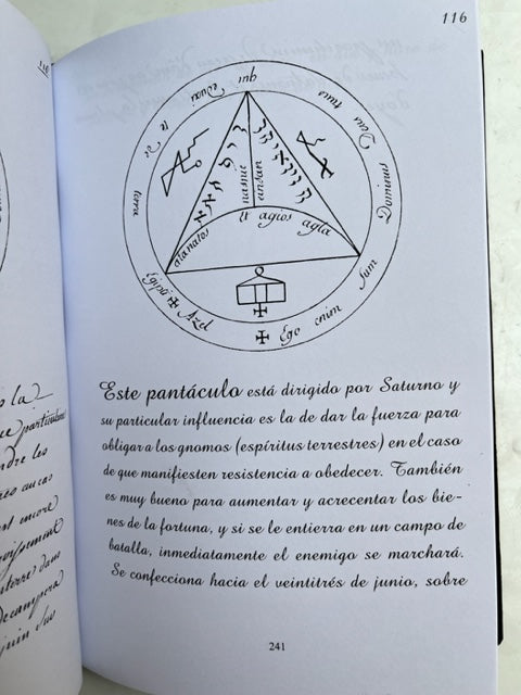 Libro "Clavículas de Salomón" tapa dura terciopelo Latín-castellano Vega Luna Dream Vega Luna Dream Libros