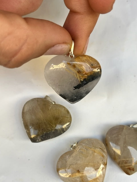 Colgante de cuarzo rutilo