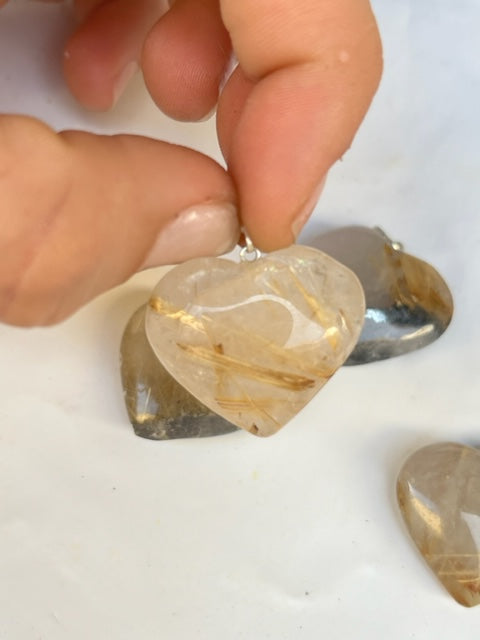 Colgante de cuarzo rutilo