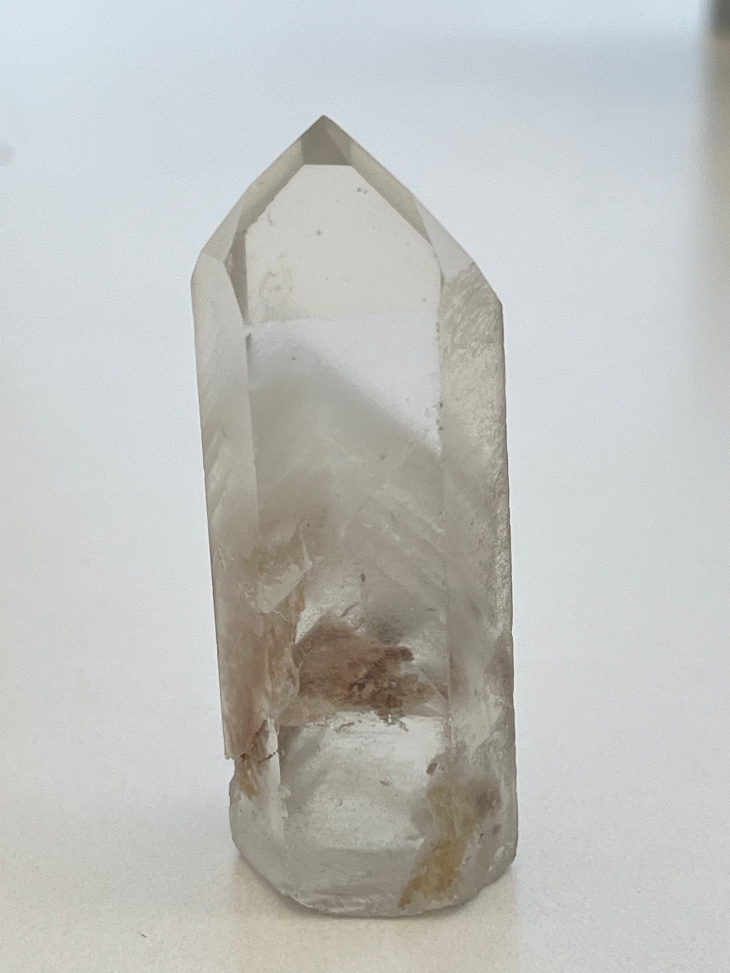 Punta de cuarzo cristal Fantasma y chamanico