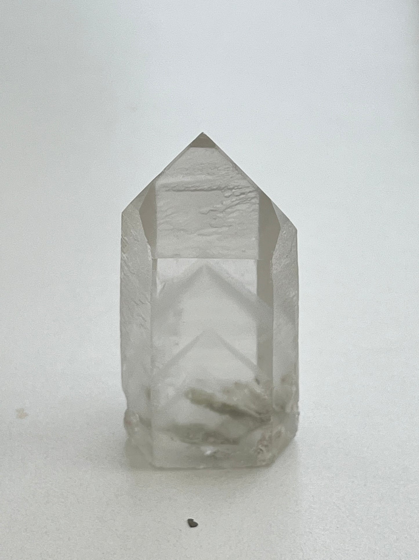 Punta de cuarzo cristal Fantasma y chamanico