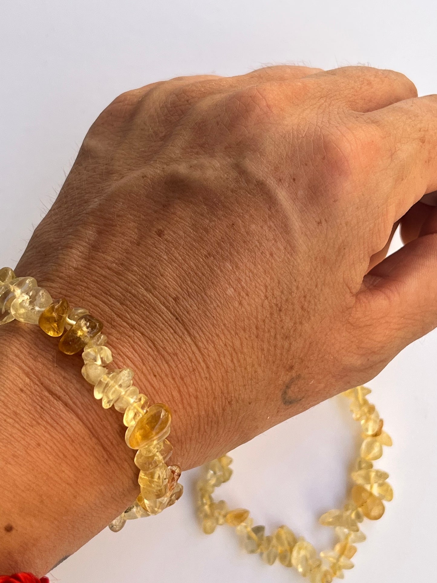 Pulsera chip de cuarzo citrino calentado