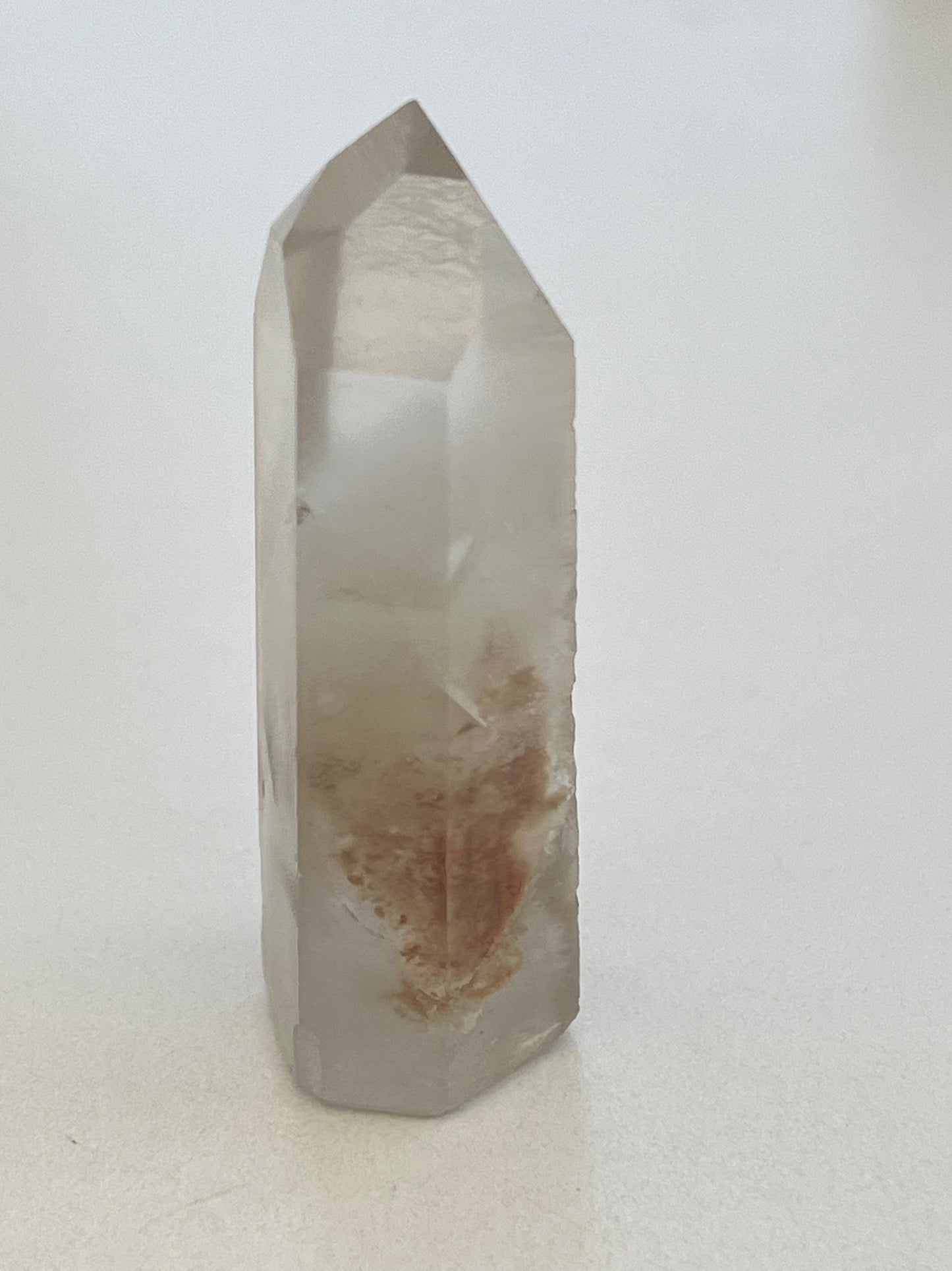 Punta de cuarzo cristal Fantasma y chamanico