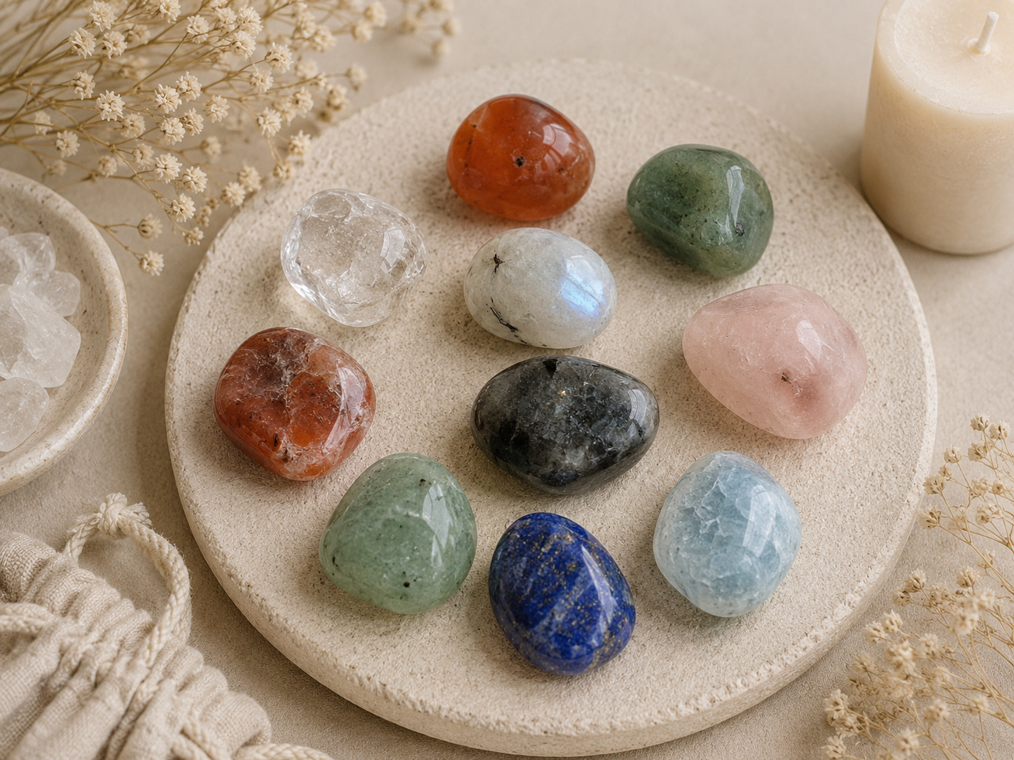 minerales rodados naturales