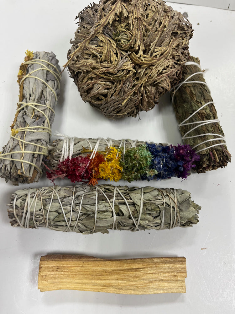 salvia blanca y palo santo