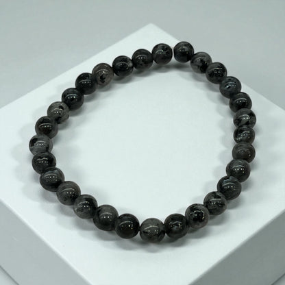 Pulsera bolita de Larvikita 6mm  dones psíquicos (varios modelos)