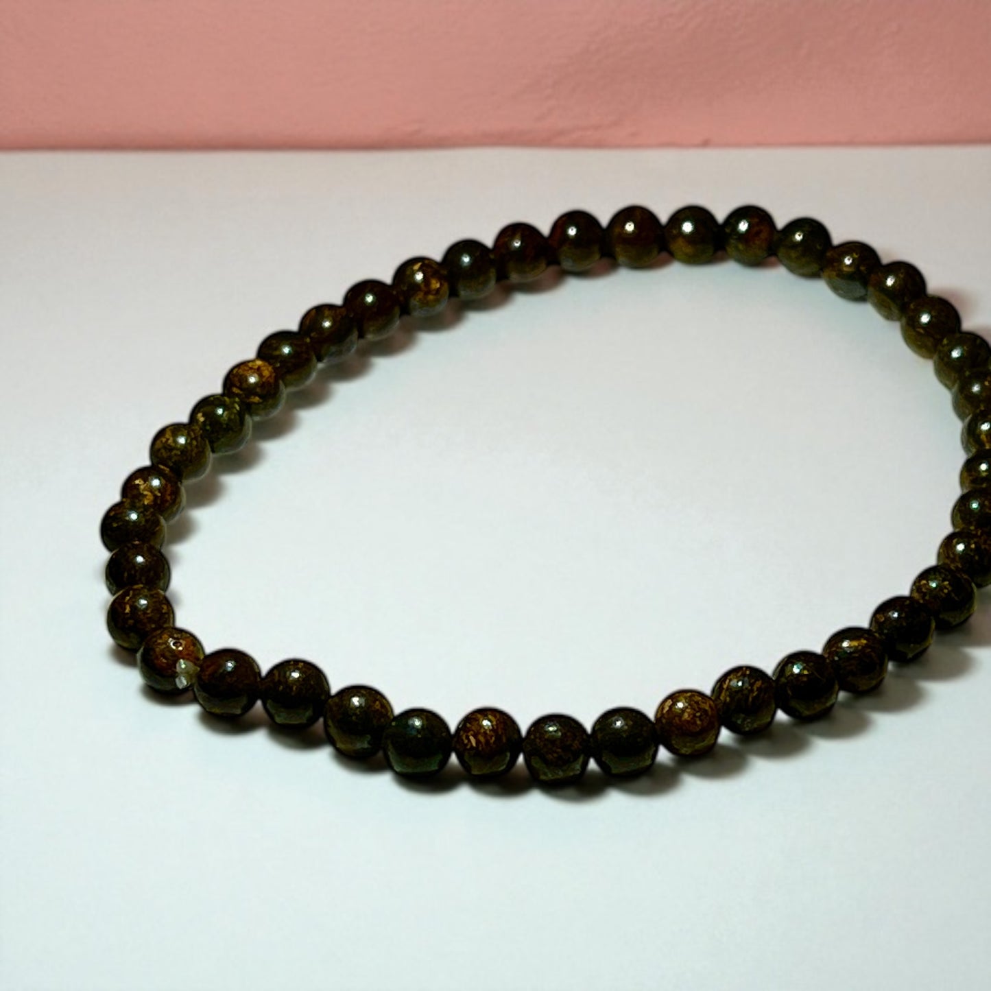 Pulsera bolita de broncita 4mm