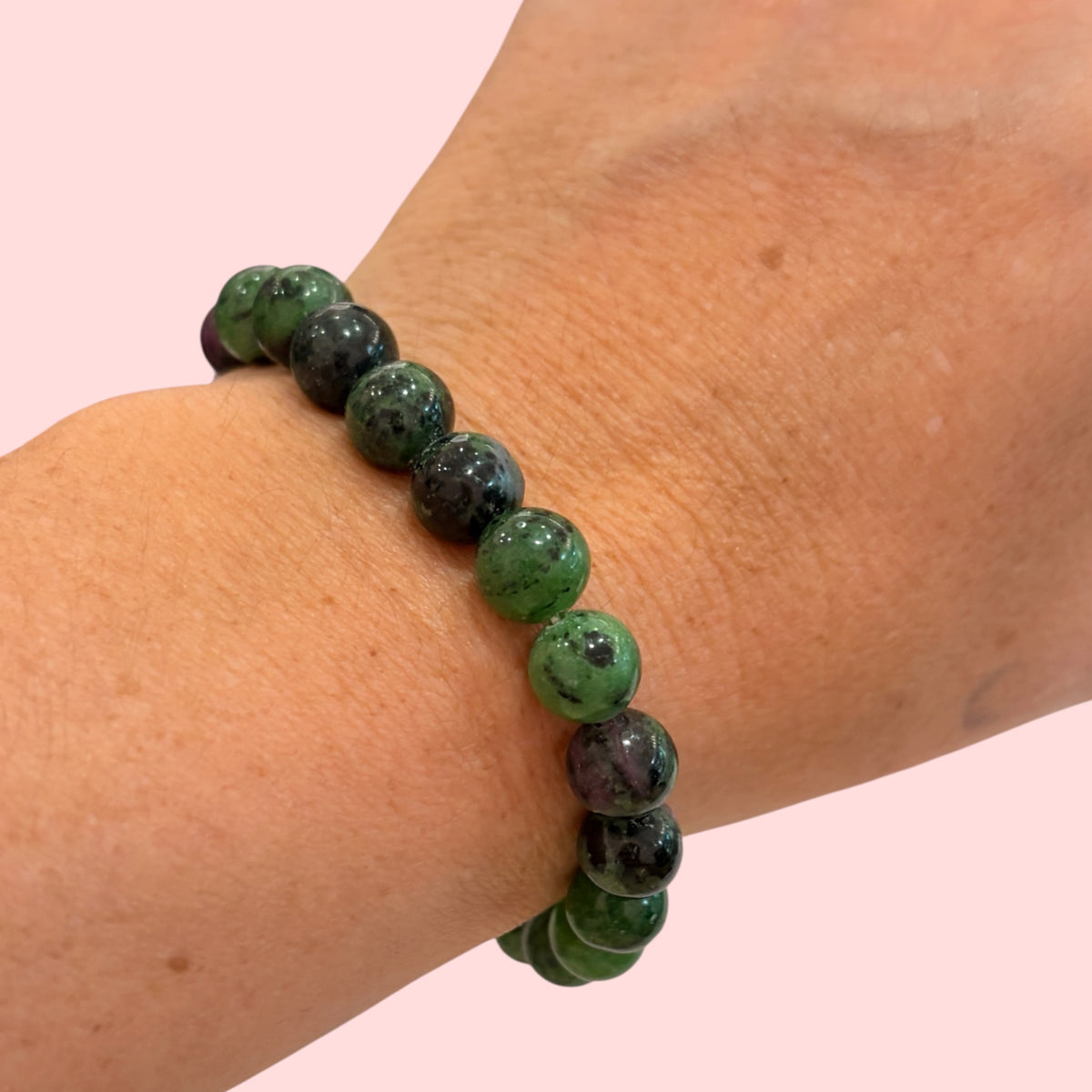 Pulsera Rubí zoisita bolita 8mm