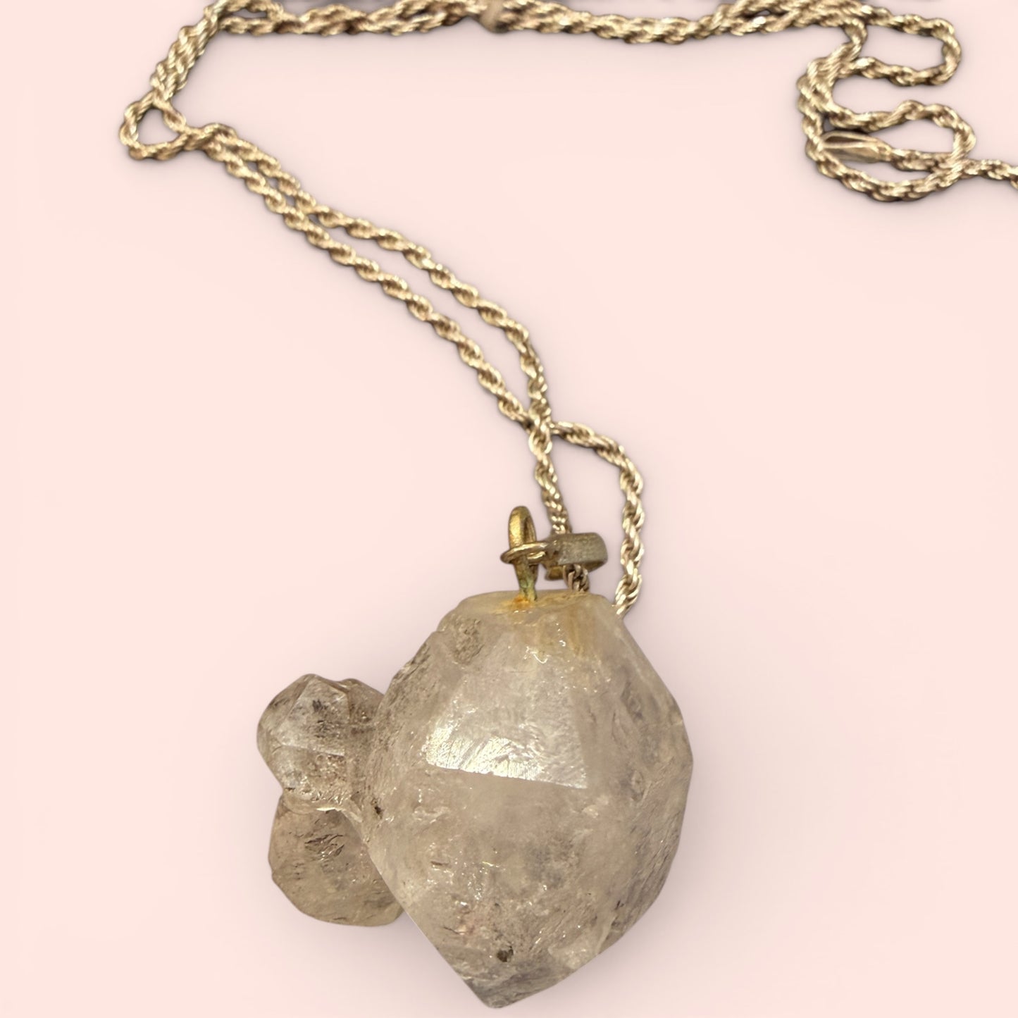 Colgante macla Diamante Hérkimer pieza única