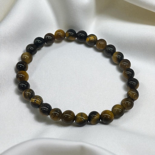 Pulsera bolitas de ojo de tigre 6mm