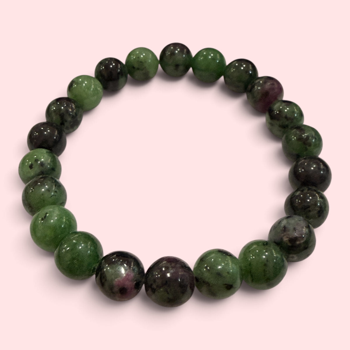 Pulsera Rubí zoisita bolita 8mm