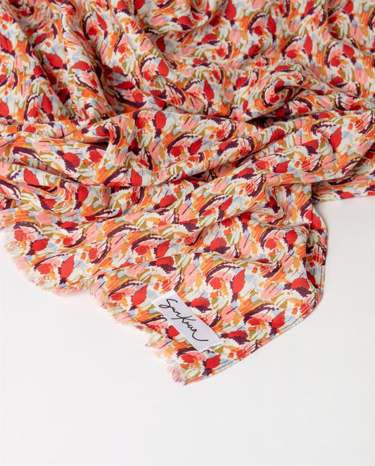 Pañuelo rectangular estampado