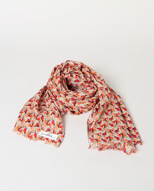 Pañuelo rectangular estampado
