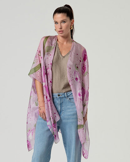 Kaftan abierto estampado ROSA
