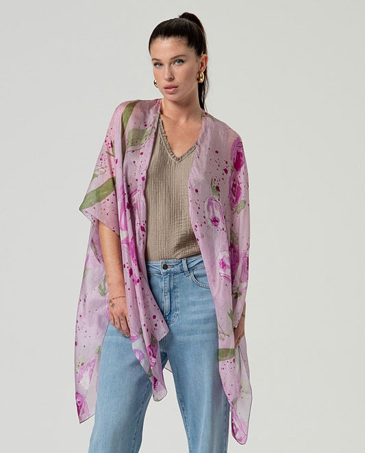 Kaftan abierto estampado ROSA