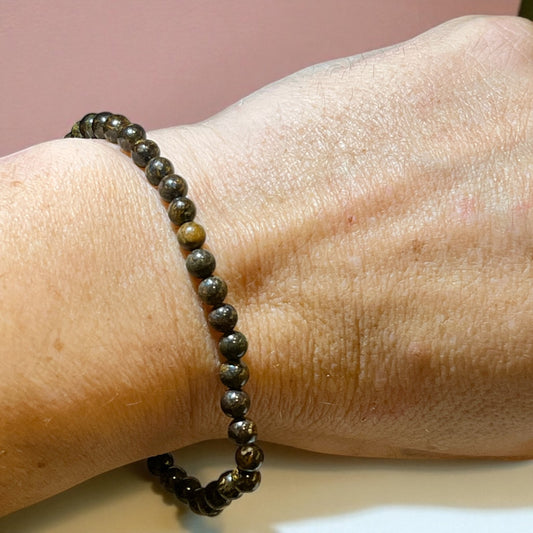 Pulsera bolita de broncita 4mm