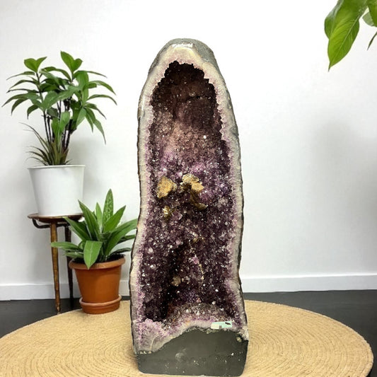 Geoda amatista, calcita y Hematite 70cm