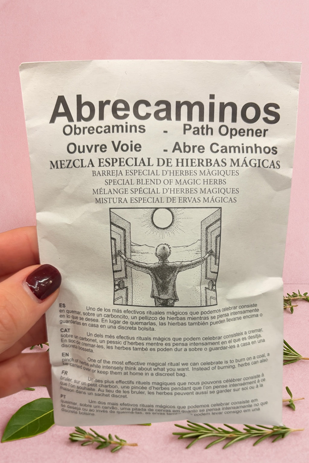 Hierbas esotéricas ritualizadas ABRECAMINOS