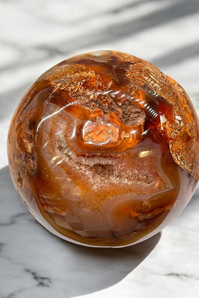 Geoda de agata cornalina