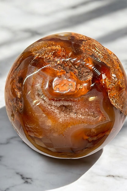 Geoda de agata cornalina