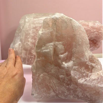 Cuarzo rosa en bruto piezas gigantes