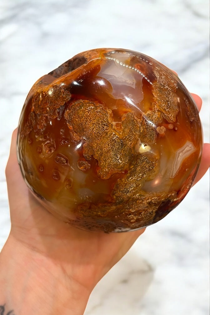Geoda de agata cornalina