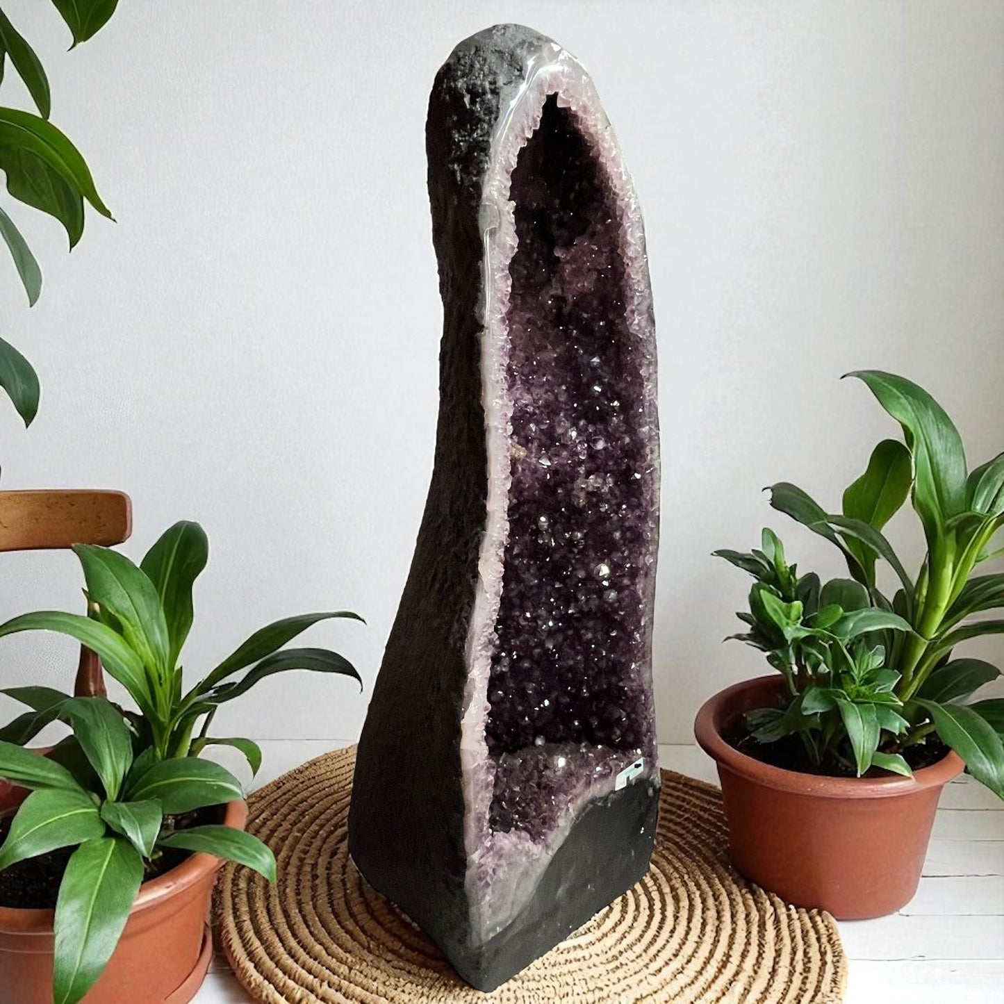 Geoda amatista, calcita y Hematite 70cm