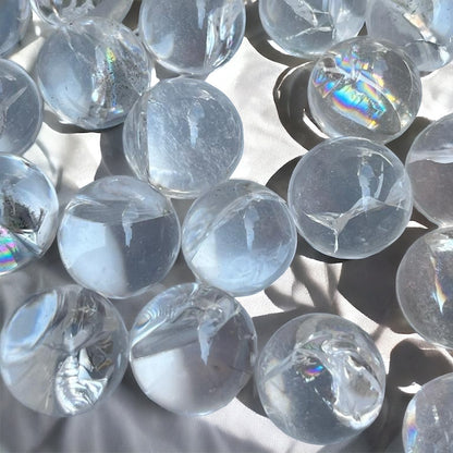 Esfera de cuarzo cristal con arcoíris