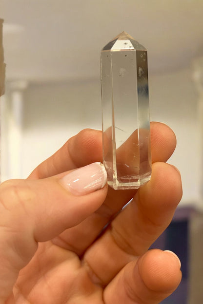 Puntas de cuarzo cristal generador 6 facetas AA 98% pureza para Tameana