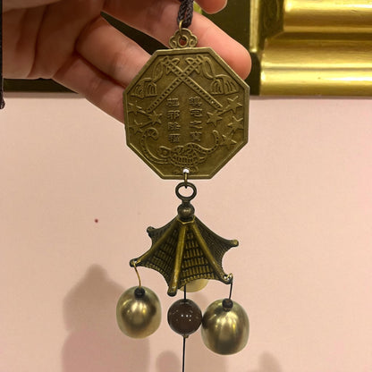 Campanitas Feng Shui con Yin Yang, Bagua y Pez de la Prosperidad