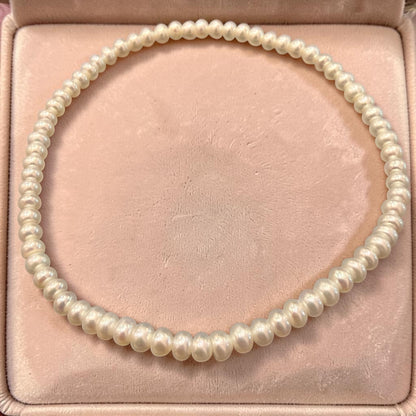 Pulsera de perlas de río naturales cultivadas redonda