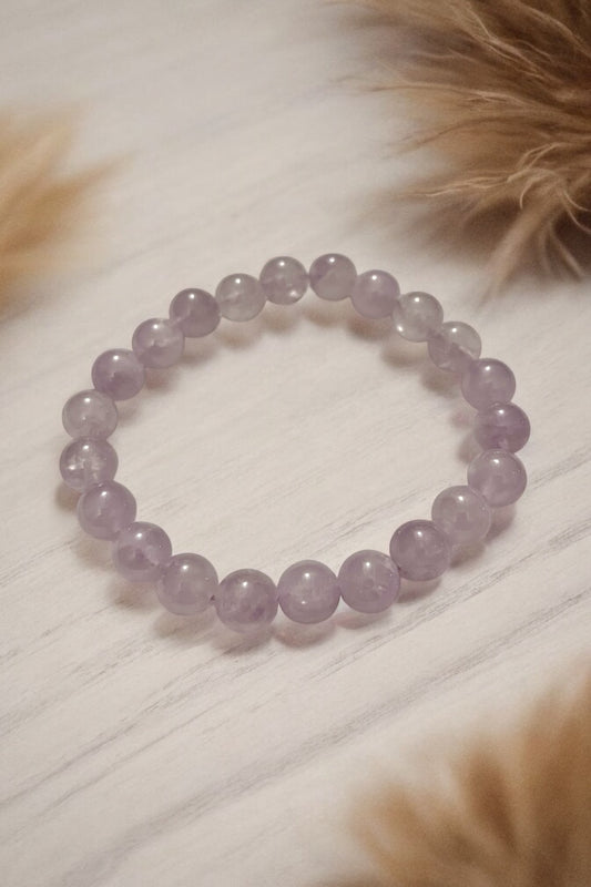 Pulsera bolita de Jade Púrpura 8mm