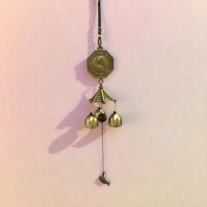Campanitas Feng Shui con Yin Yang, Bagua y Pez de la Prosperidad
