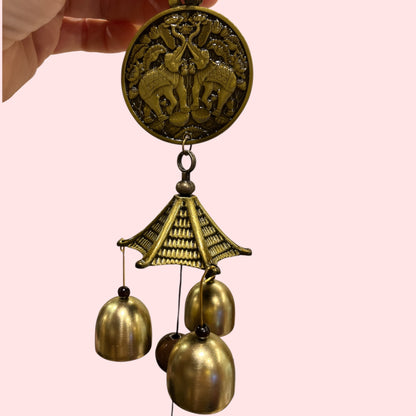 Campanitas Feng Shui con Yin Yang, Bagua y Pez de la Prosperidad