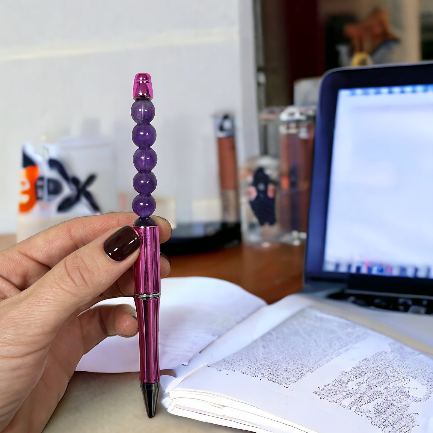 Bolígrafo con bolitas 10mm mineral Vega Luna Dream Vega Luna Dream Boligrafos
