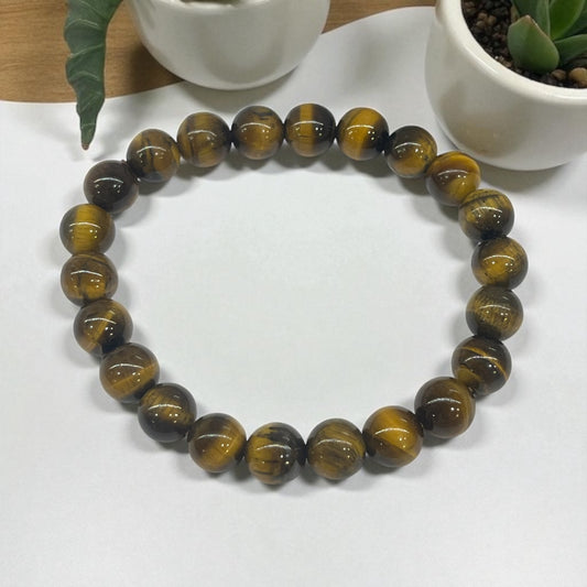 Pulsera bolitas de ojo de tigre 8mm