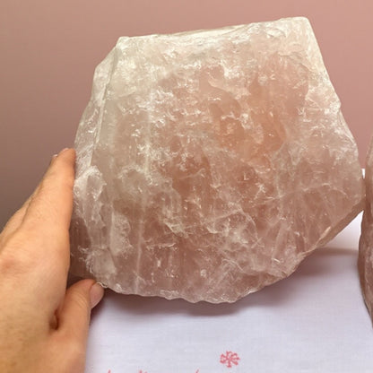 Cuarzo rosa en bruto piezas gigantes