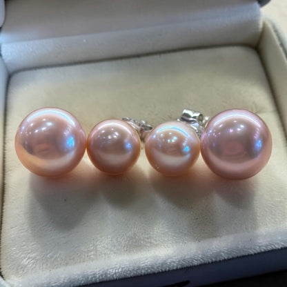 Pendientes de perlas de río naturales cultivadas