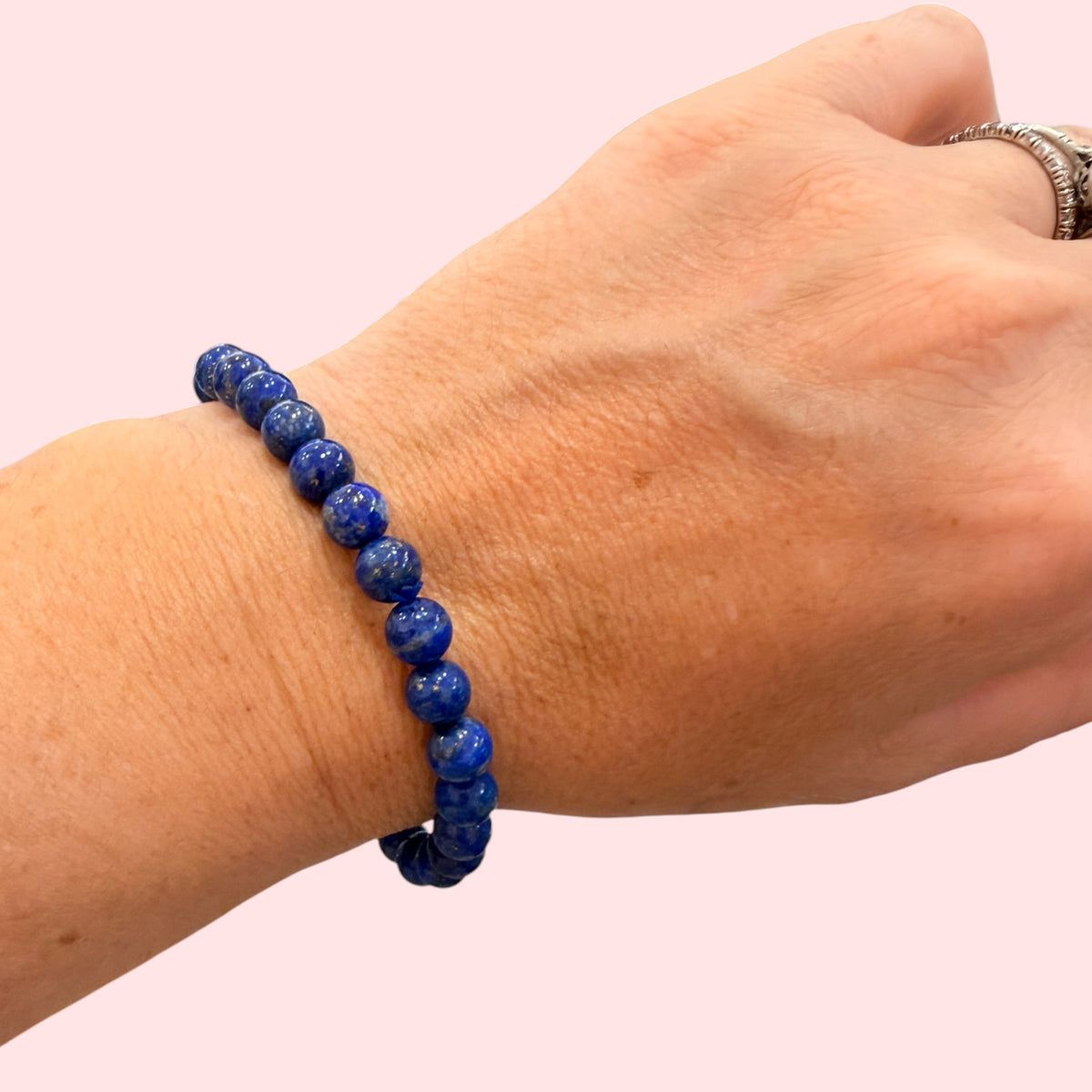 Pulsera bolita  lapislázuli comunicación