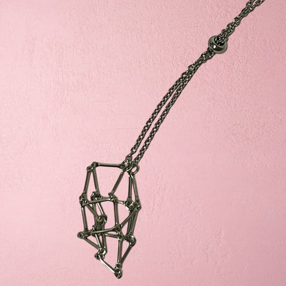 Colgante jaula acero dorado grande