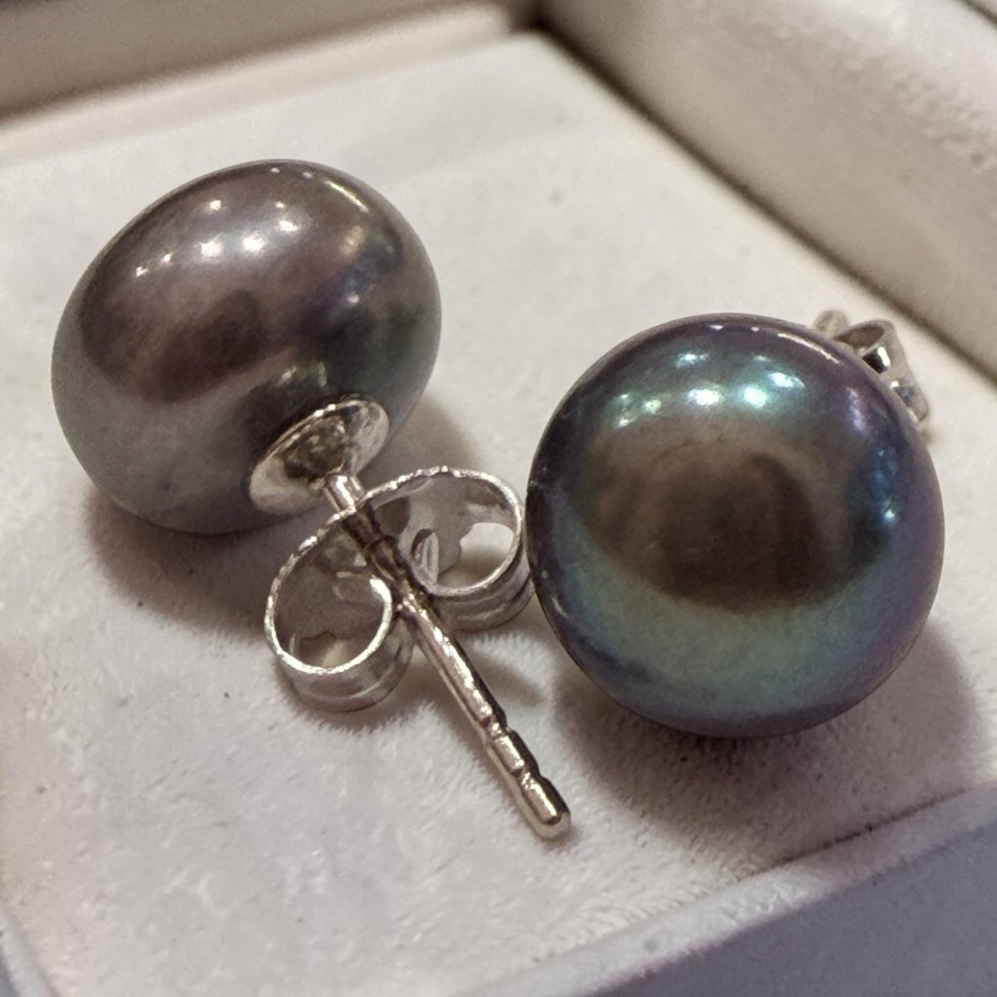 Pendientes de perlas de río naturales cultivadas