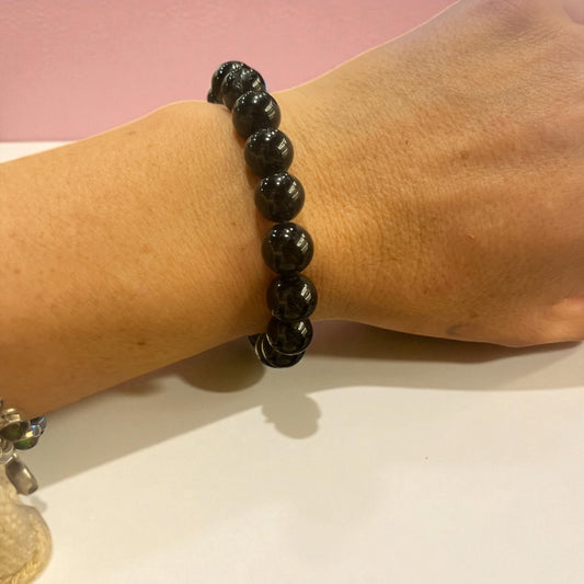 Pulsera bolita 10mm Turmalina