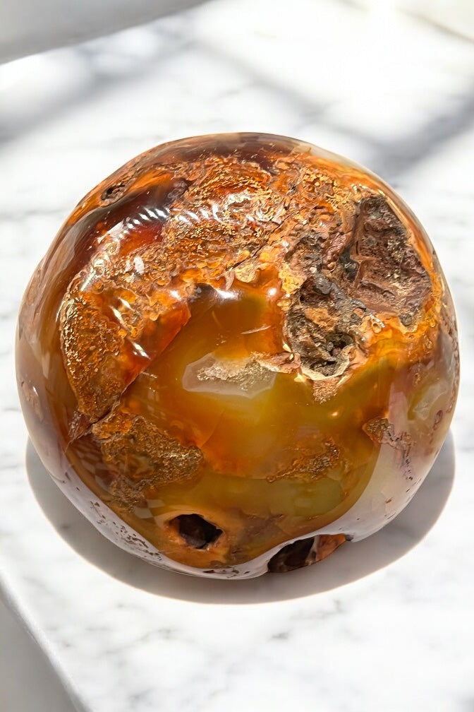 Geoda de agata cornalina