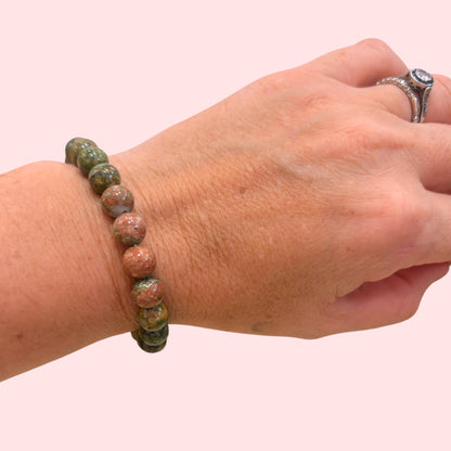 Pulsera bolita Unakita 8mm